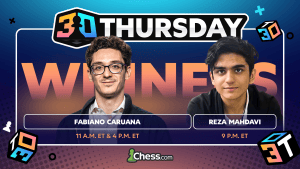 Caruana Doubles Up In 3 0 Thursday, Mahdavi Wins 3rd Tournament  