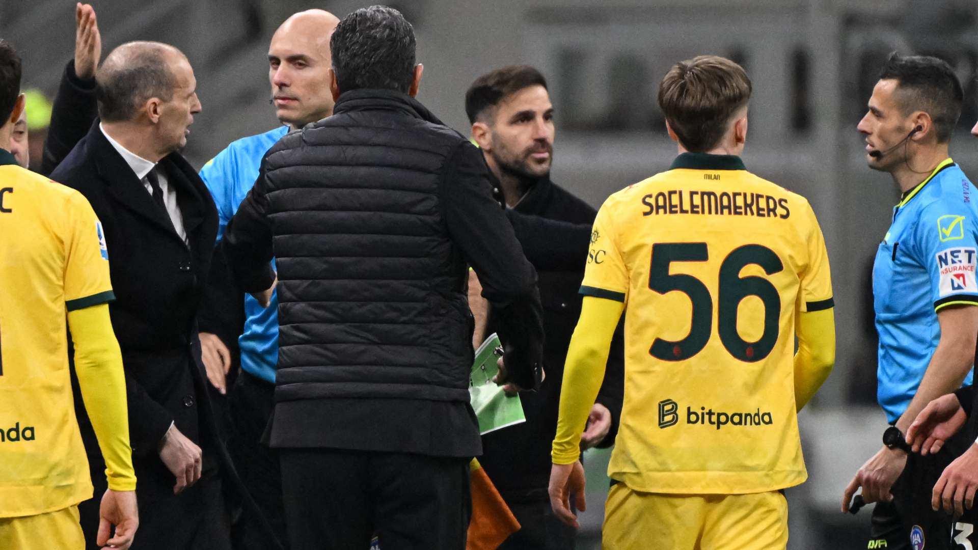 Fabregas apologises after clash with Allegri  