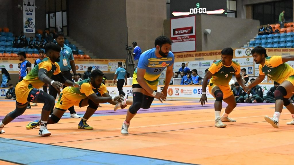 Railways, Tamil Nadu, Chandigarh show domination as 72nd Senior Nationals Men’s Kabaddi Championship kicks off in Vadodara  