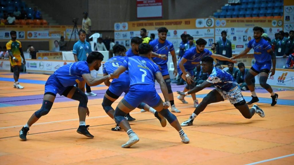 Haryana, Uttar Pradesh, Delhi and Tamil Nadu continue strong run on Day 2 of 72nd Senior Nationals Men’s Kabaddi Championship  