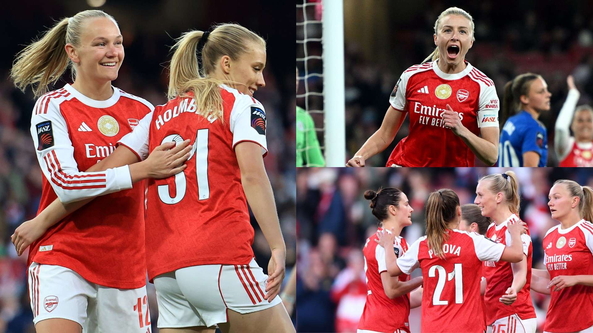 Arsenal score SEVEN! Rotated Gunners run riot in WSL thrashing  