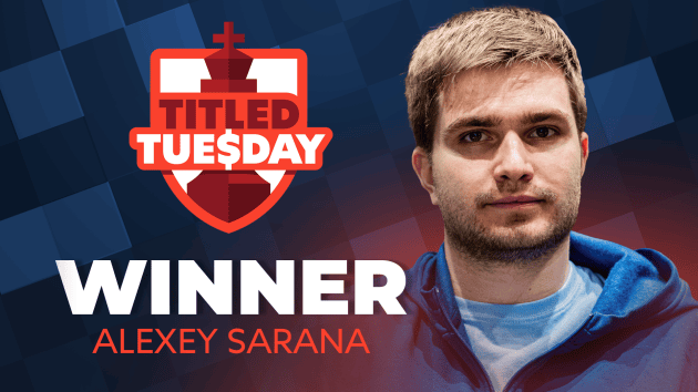 Nakamura Sets Record, But Sarana Wins Titled Tuesday  