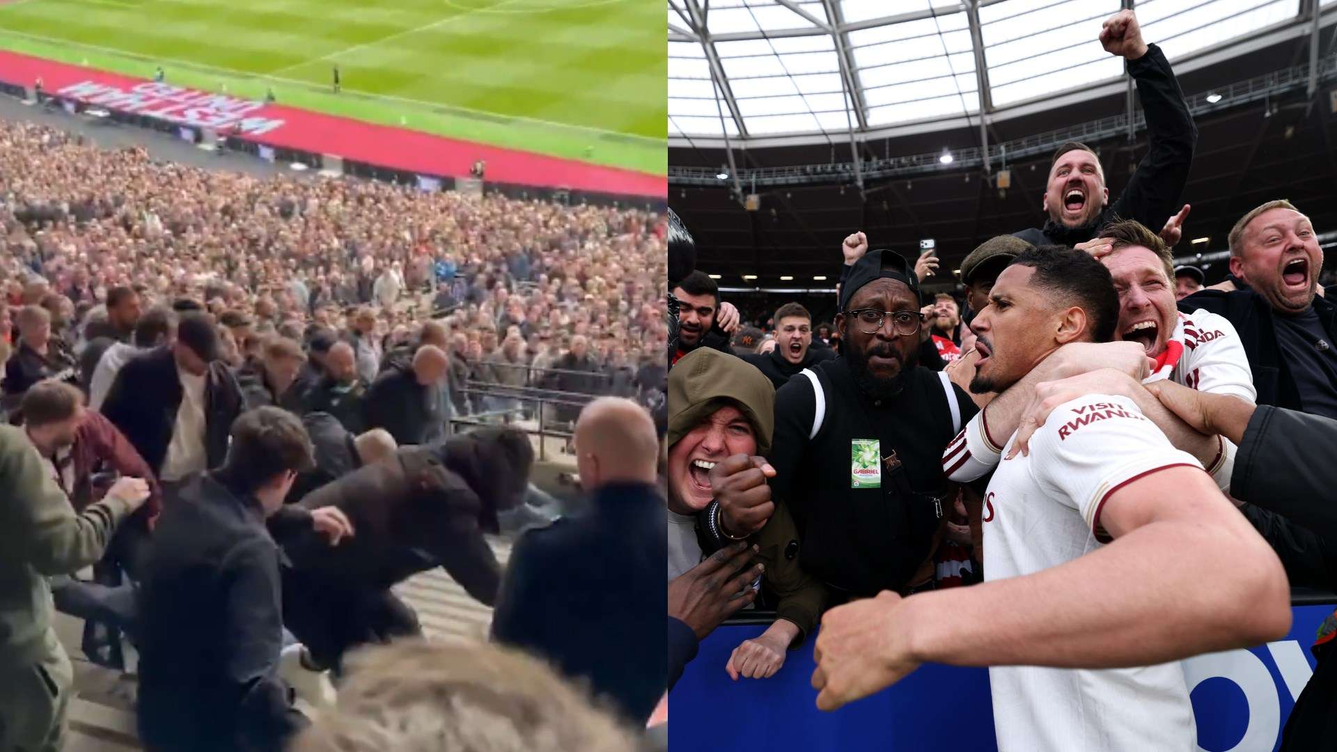 📽️ | Furious West Ham fans kick 'Arsenal supporters' out of London Stadium  