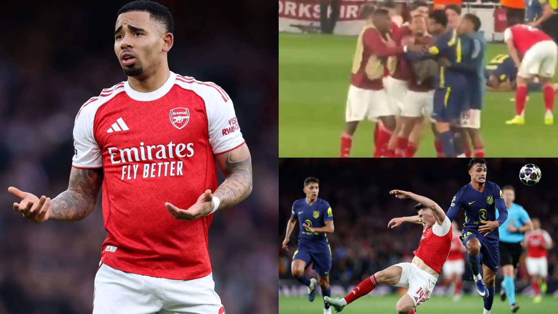 📽️ | Jesus appears to slap Pubill in Arsenal celebration chaos  