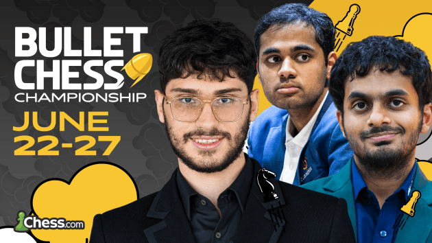 Bullet Chess Championship Returns June 22, Firouzja Leads Field To Defend His Crown  