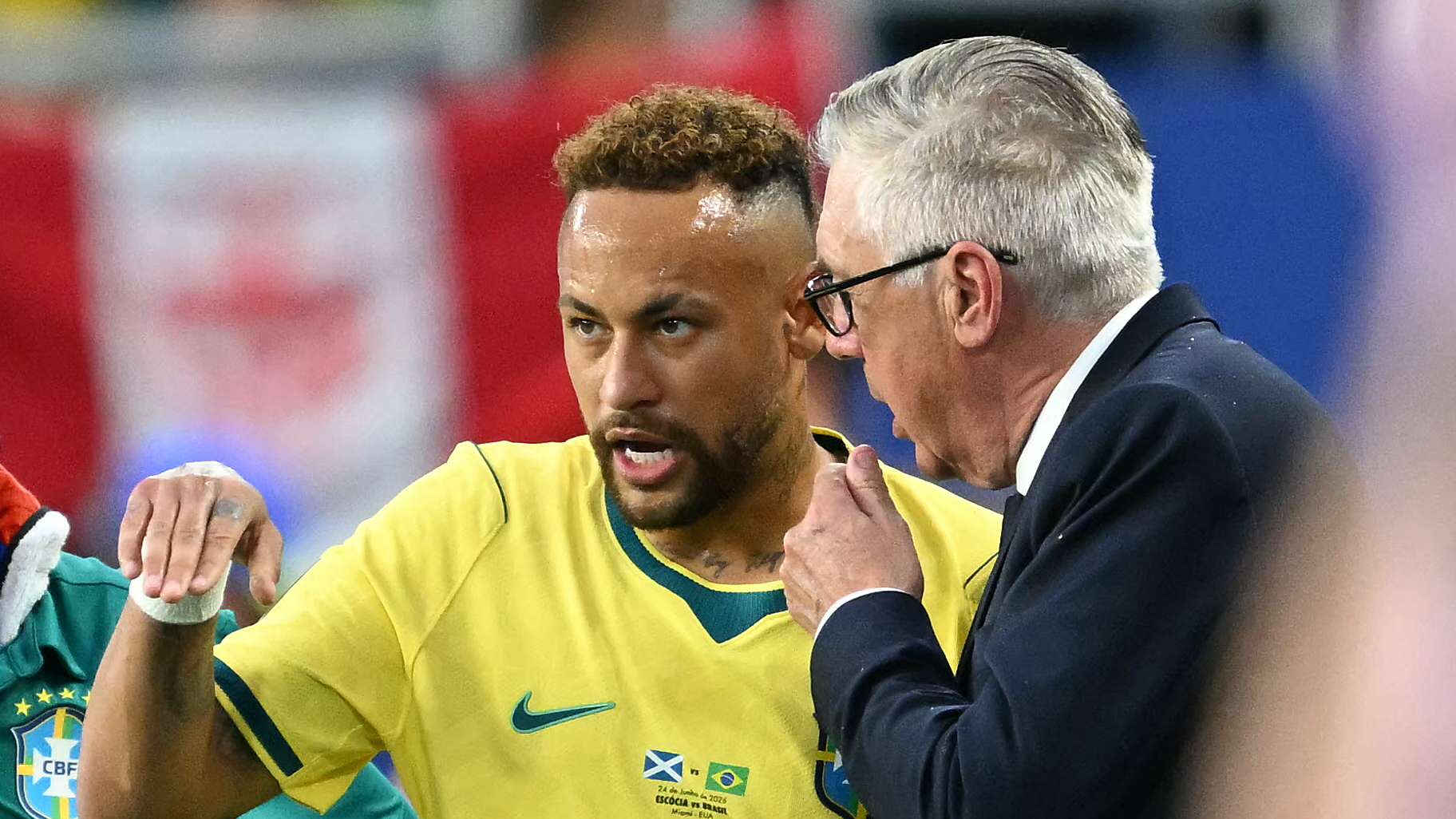 Did Davide shake his head at Neymar sub? Ancelotti's wife defends Brazil coach  