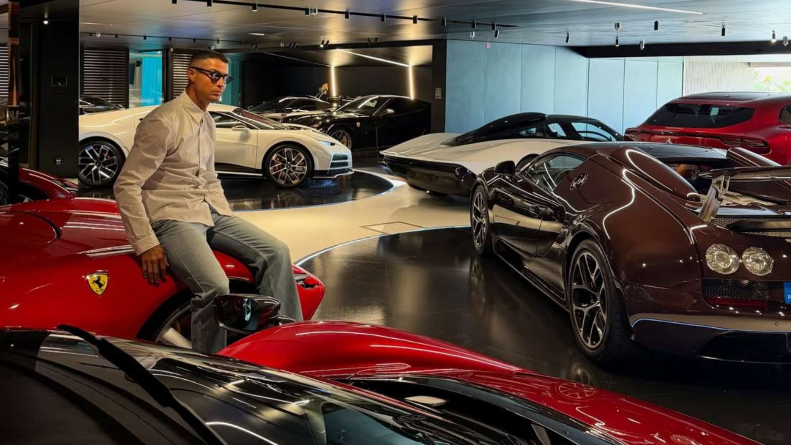 'My toys' - Cristiano Ronaldo reveals supercar garage packed with rare Ferraris, Bugattis and hypercars  