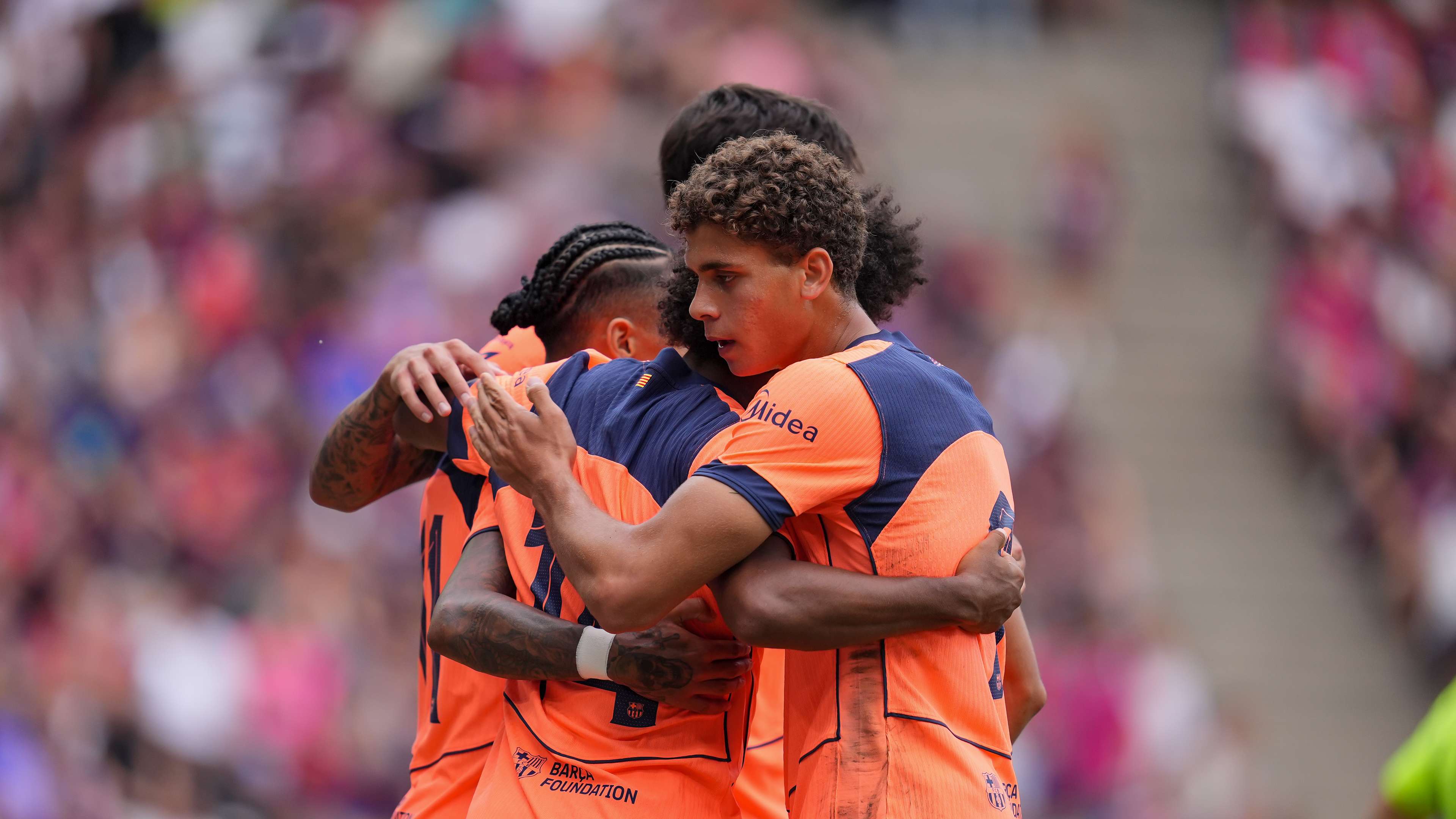 Barca open talks to improve contracts of young trio  