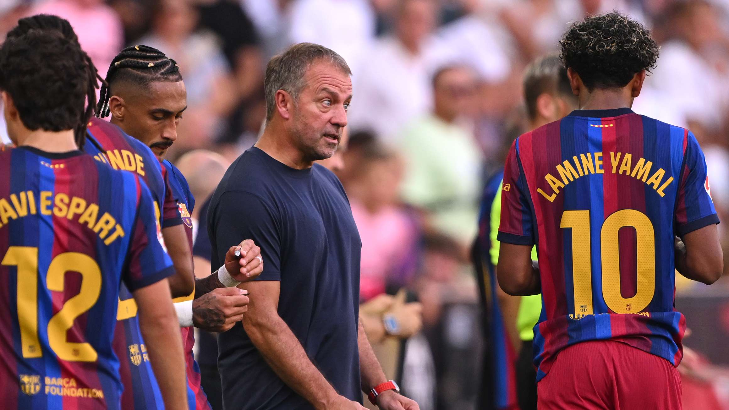 Hansi Flick insists Barcelona still need a recognised No.9  