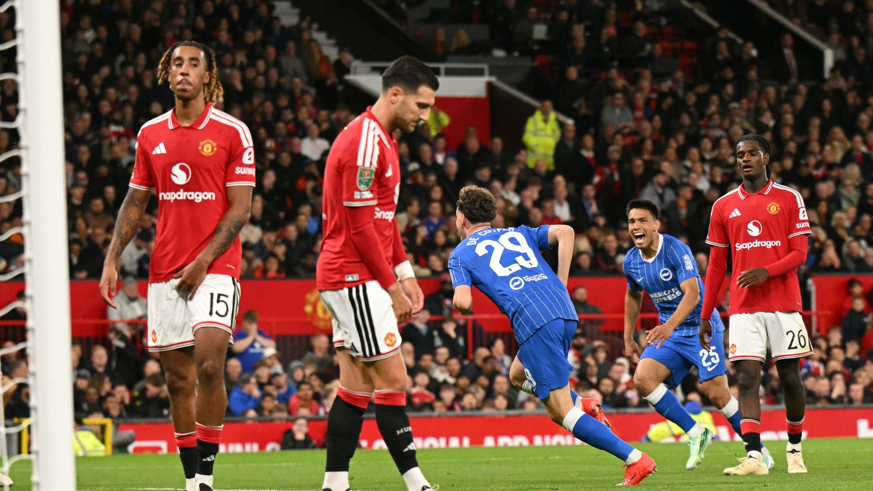 Old Trafford collapse! Man Utd blow two-goal lead in humiliating Carabao Cup exit  
